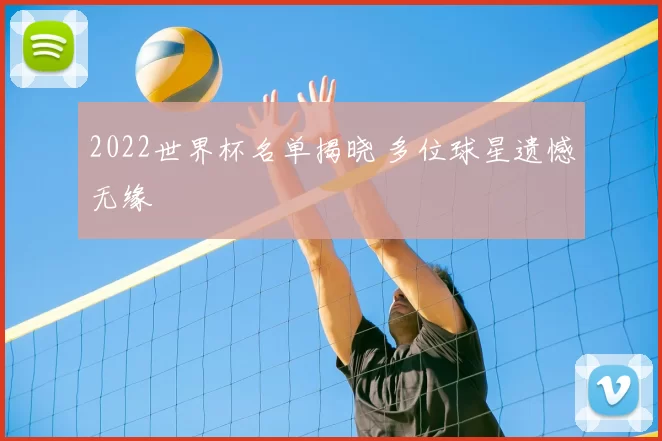 2022世界杯名单揭晓 多位球星遗憾无缘